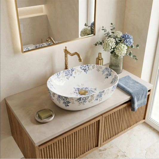 Aufsatzwaschbecken Veronica 485×350 mm – Glänzende Keramik