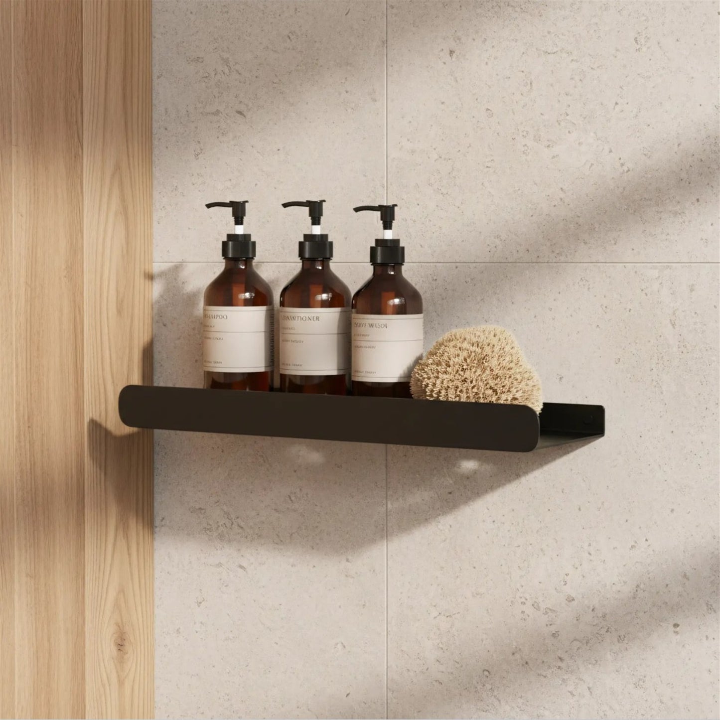 Badezimmerregal SF03 45 cm – Schwarz Matt