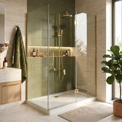 Duschgarnitur Vision – Gold mit Regendusche