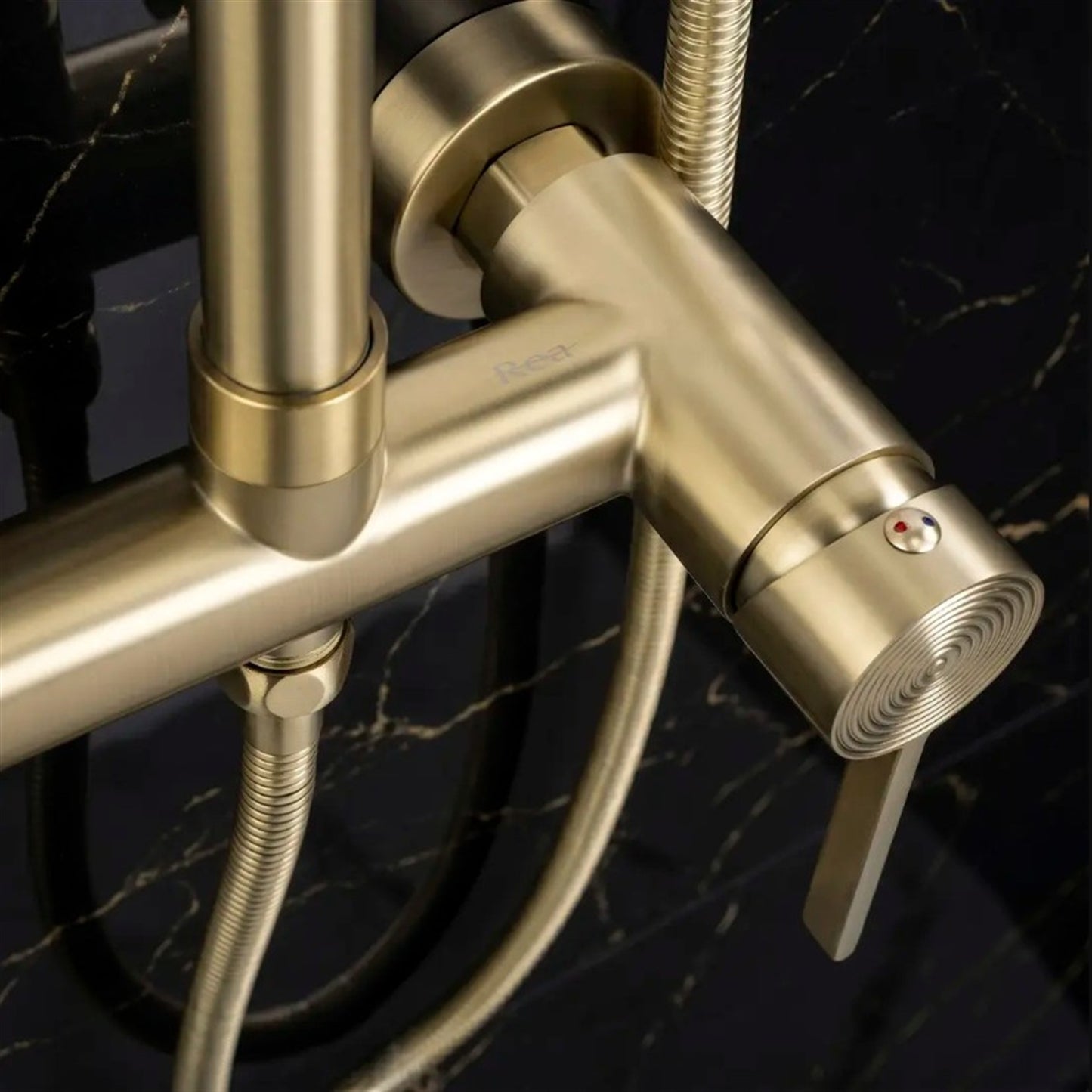 Duschgarnitur Foster Höhenverstellbar – Gold Matt