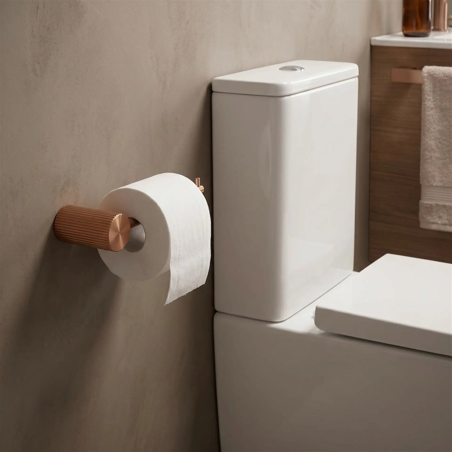 Toilettenpapierhalter Solo – Kupfer Matt