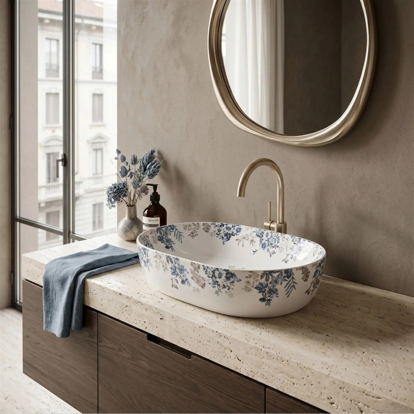 Aufsatzwaschbecken Veronica 485×350 mm – Glänzende Keramik