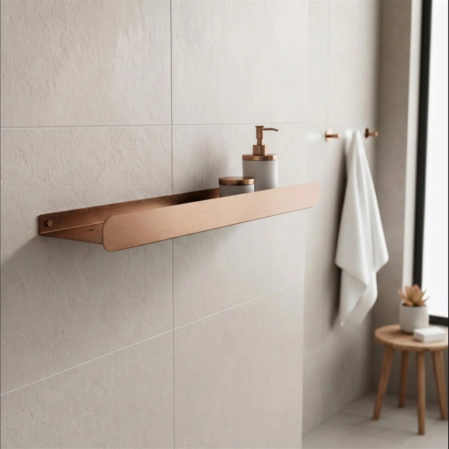 Badezimmerregal SF03 45 cm – Kupfer Matt