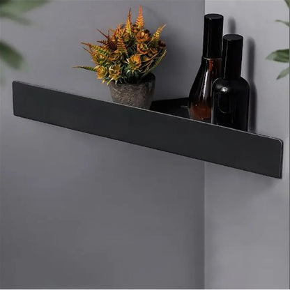 Badezimmerregal SF07 – Eckablage Edelstahl Schwarz Matt
