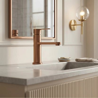 Waschtischarmatur Arcos – Kupfer Matt Low