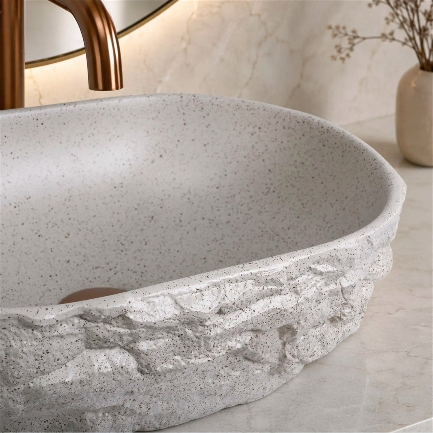 Aufsatzwaschbecken Evora Greige 38x25,5cm