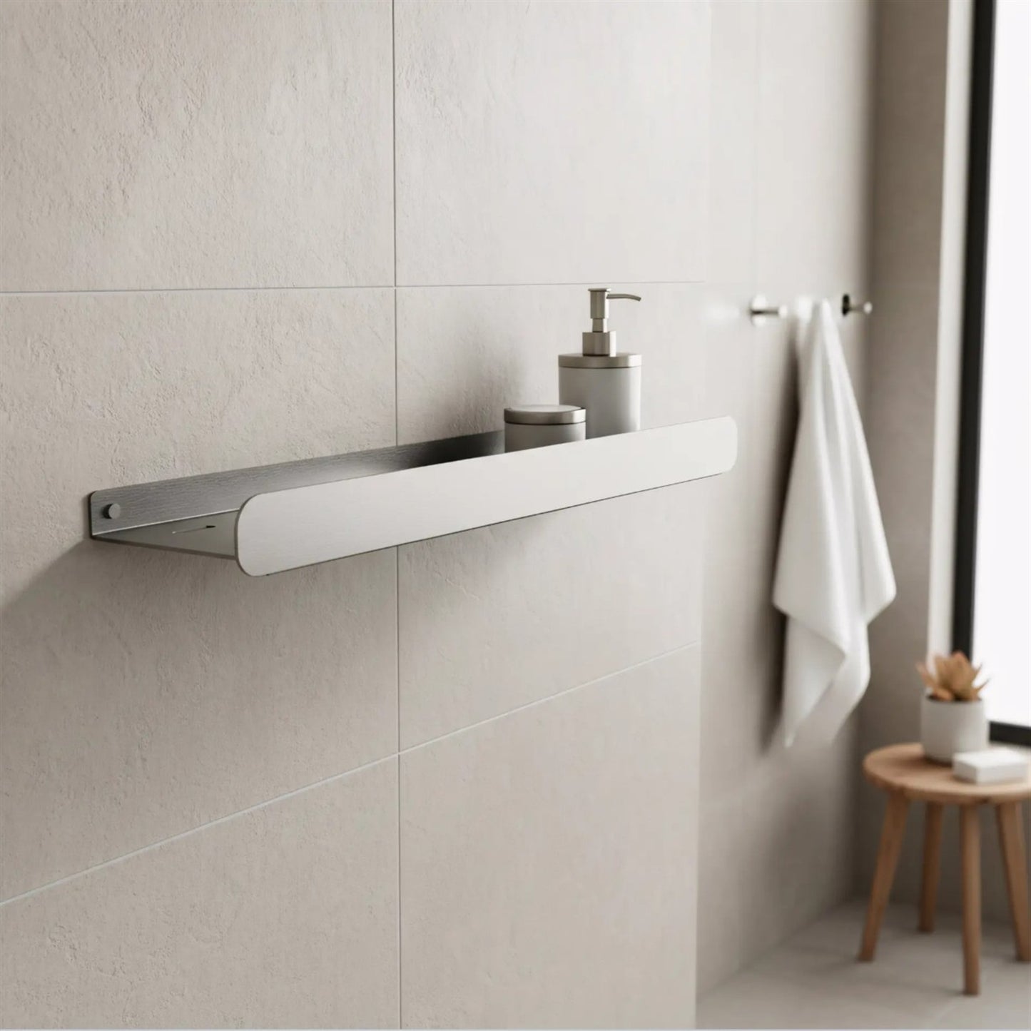 Badezimmerregal SF03 45 cm – Stahl Matt