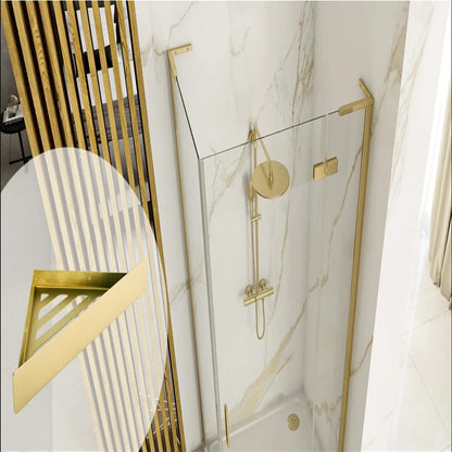 Badezimmerregal SF07 – Eckablage Edelstahl Gold