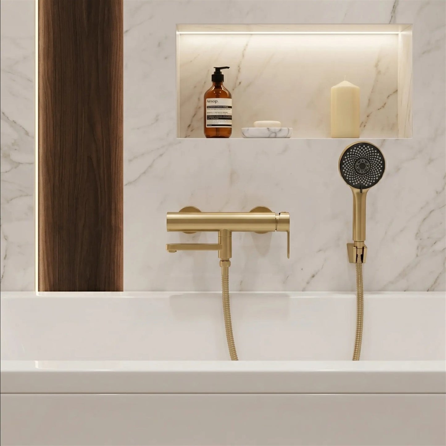 Wannenarmatur Arcos – Gold Matt