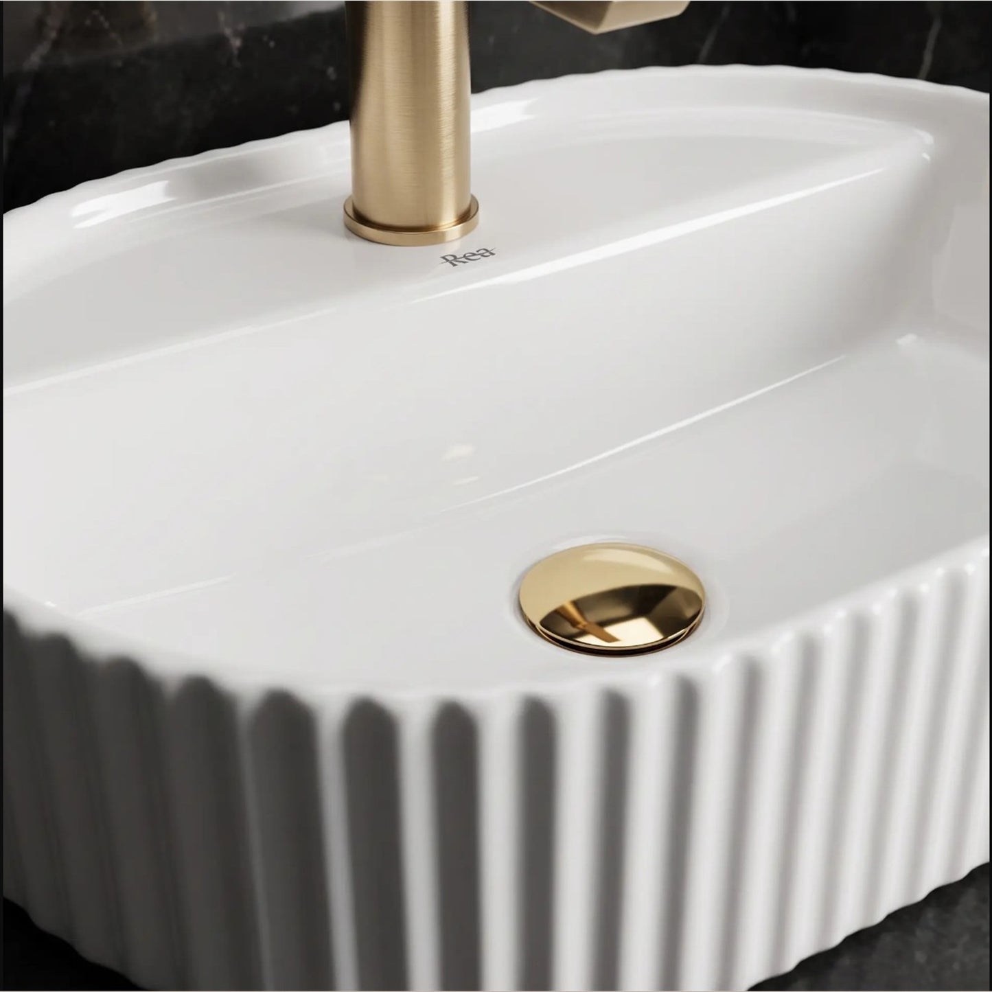 Aufsatzwaschbecken Marcela – Weiß 44,5 × 34 cm