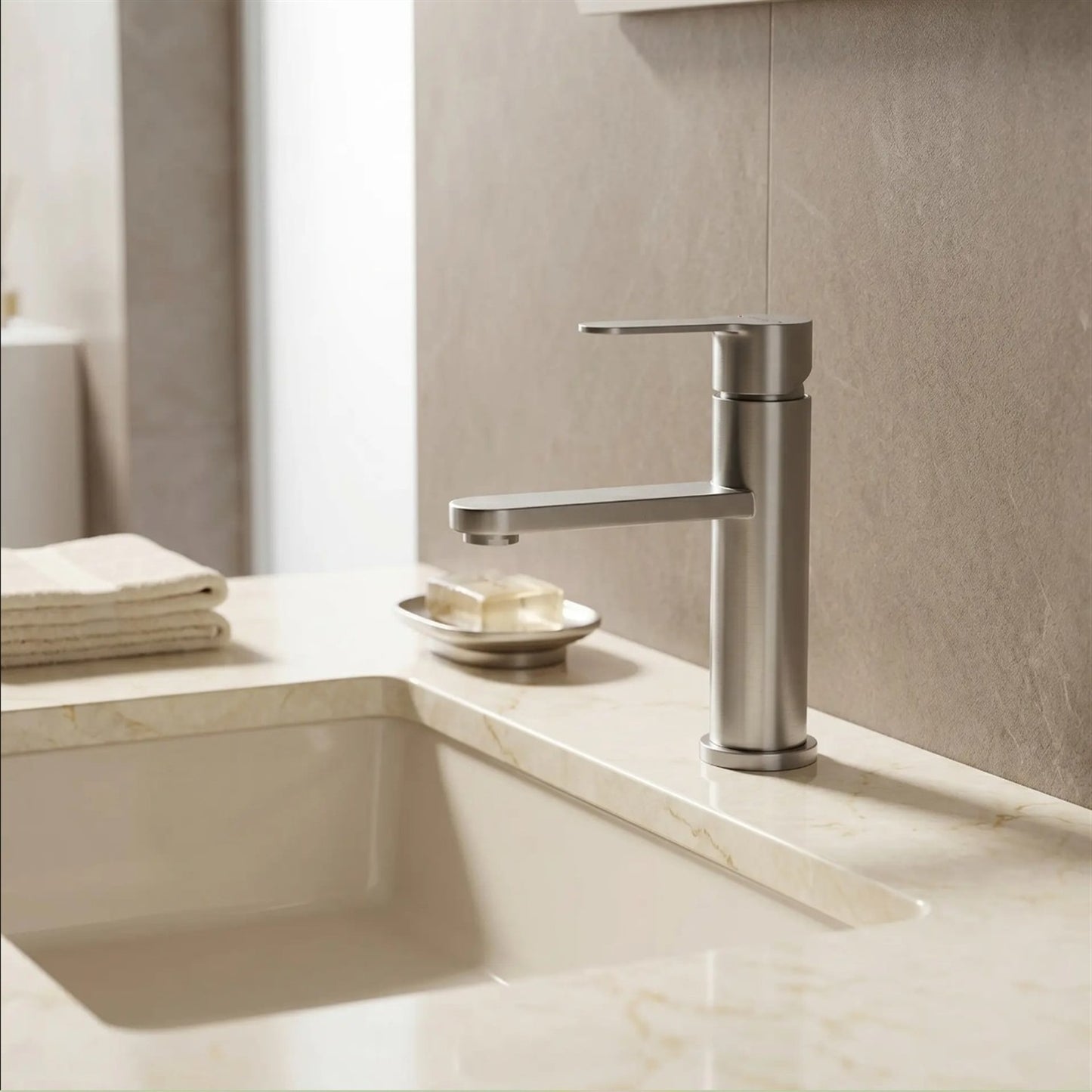Waschtischarmatur Arcos – Chrom Matt Low