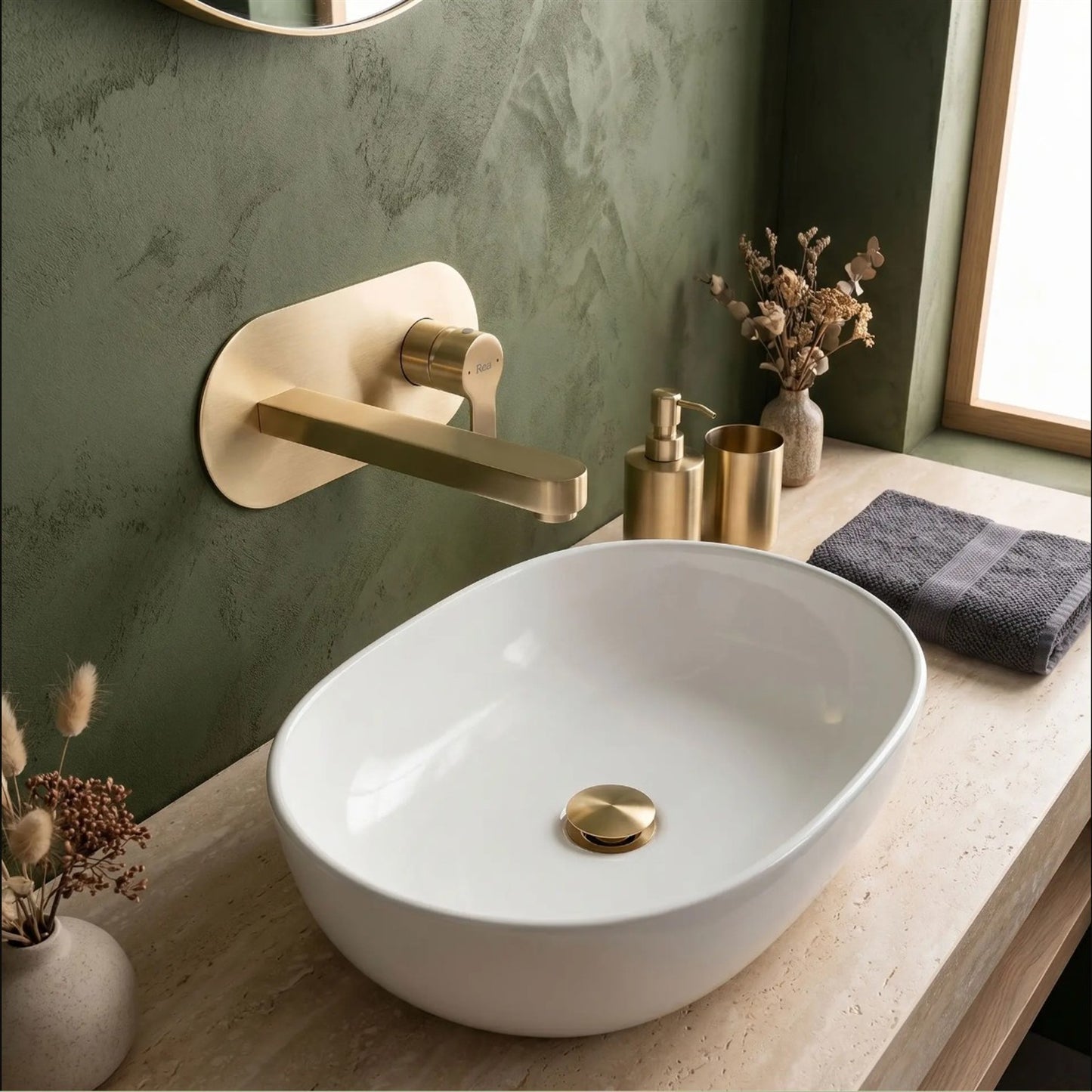 Unterputz Waschtischarmatur Arcos – Gold Matt
