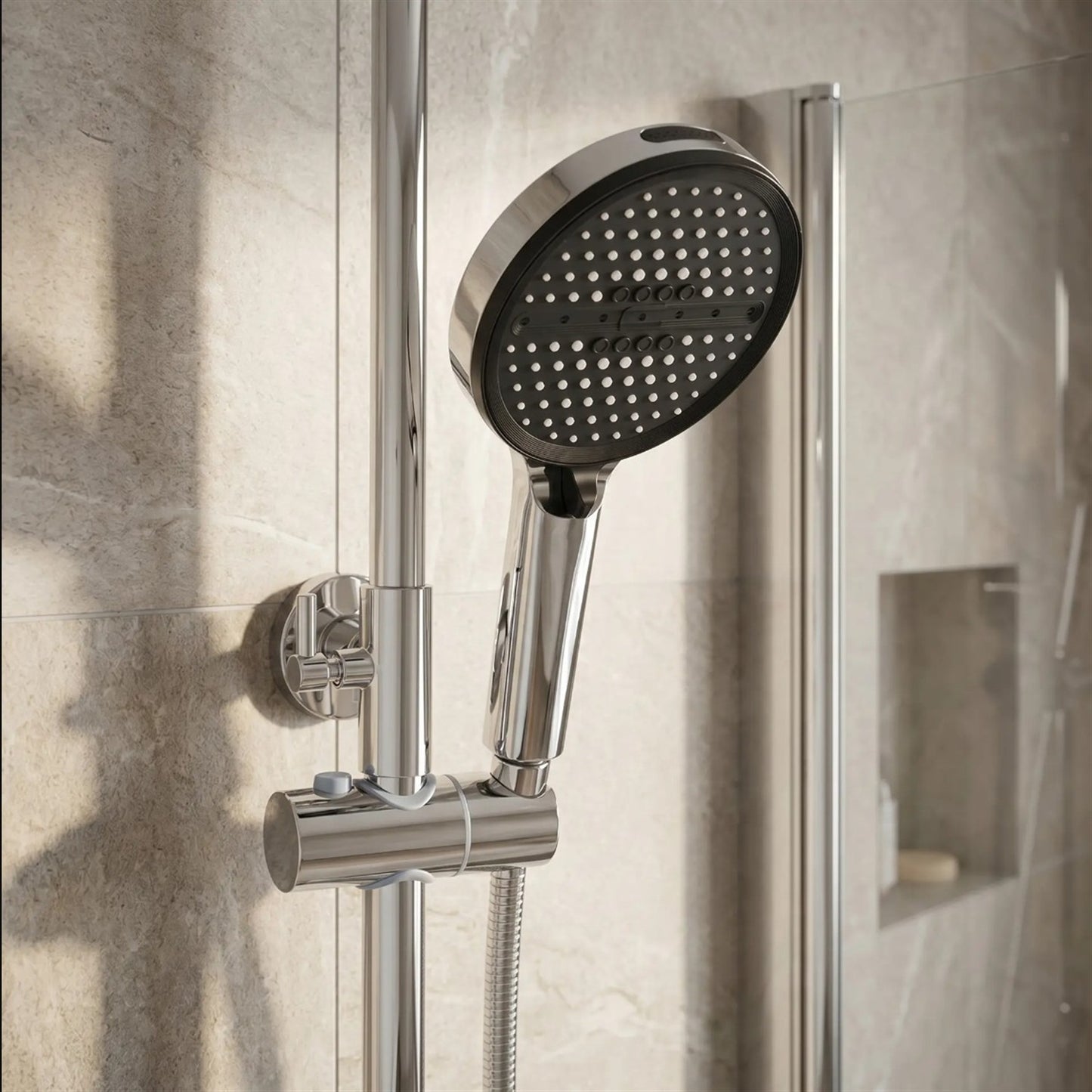 Duschgarnitur Vision Chrom mit Regendusche