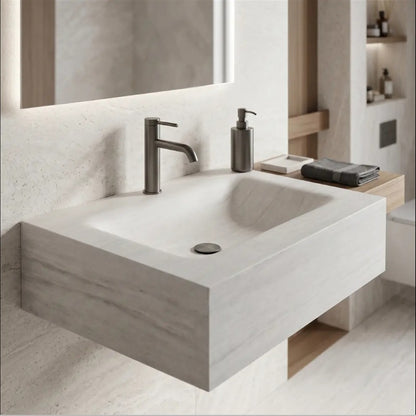 Wandwaschbecken Apollo Muralto Roma 70 × 50 cm – Steinoptik