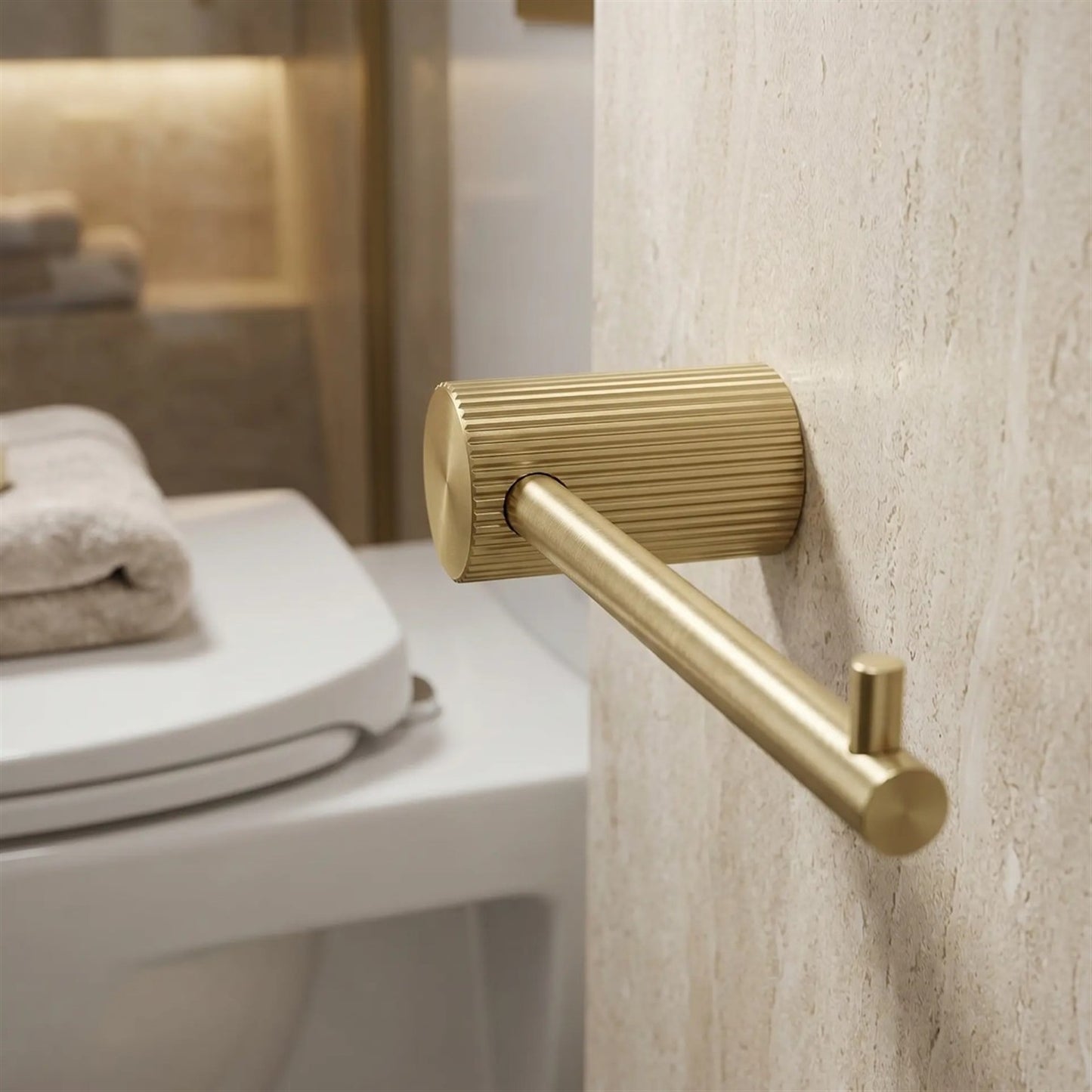 Toilettenpapierhalter Solo – Gold Matt