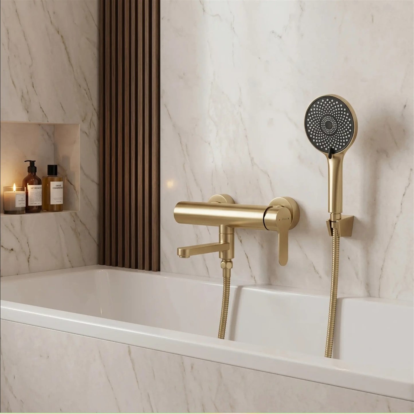 Wannenarmatur Arcos – Gold Matt