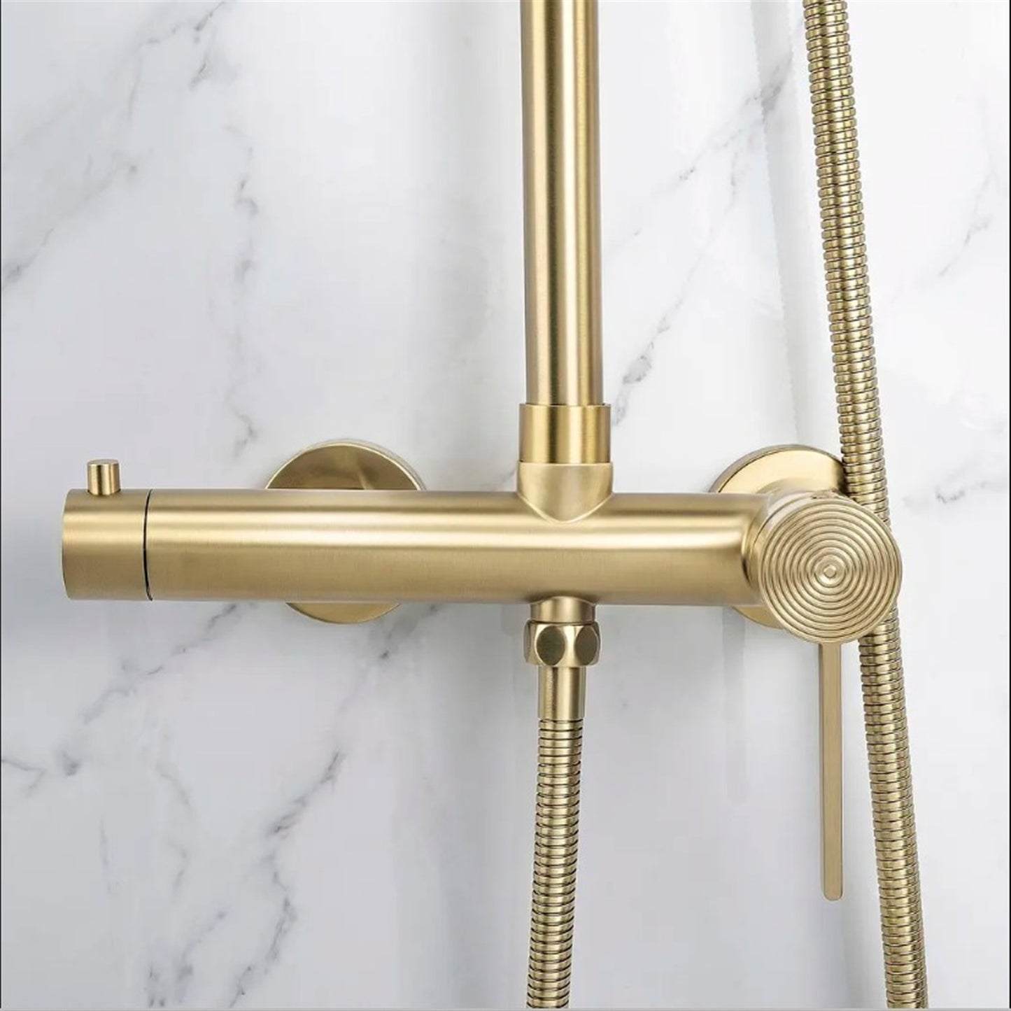 Duschgarnitur Foster Höhenverstellbar – Gold Matt