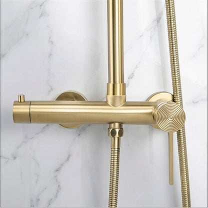 Duschgarnitur Foster Höhenverstellbar – Gold Matt