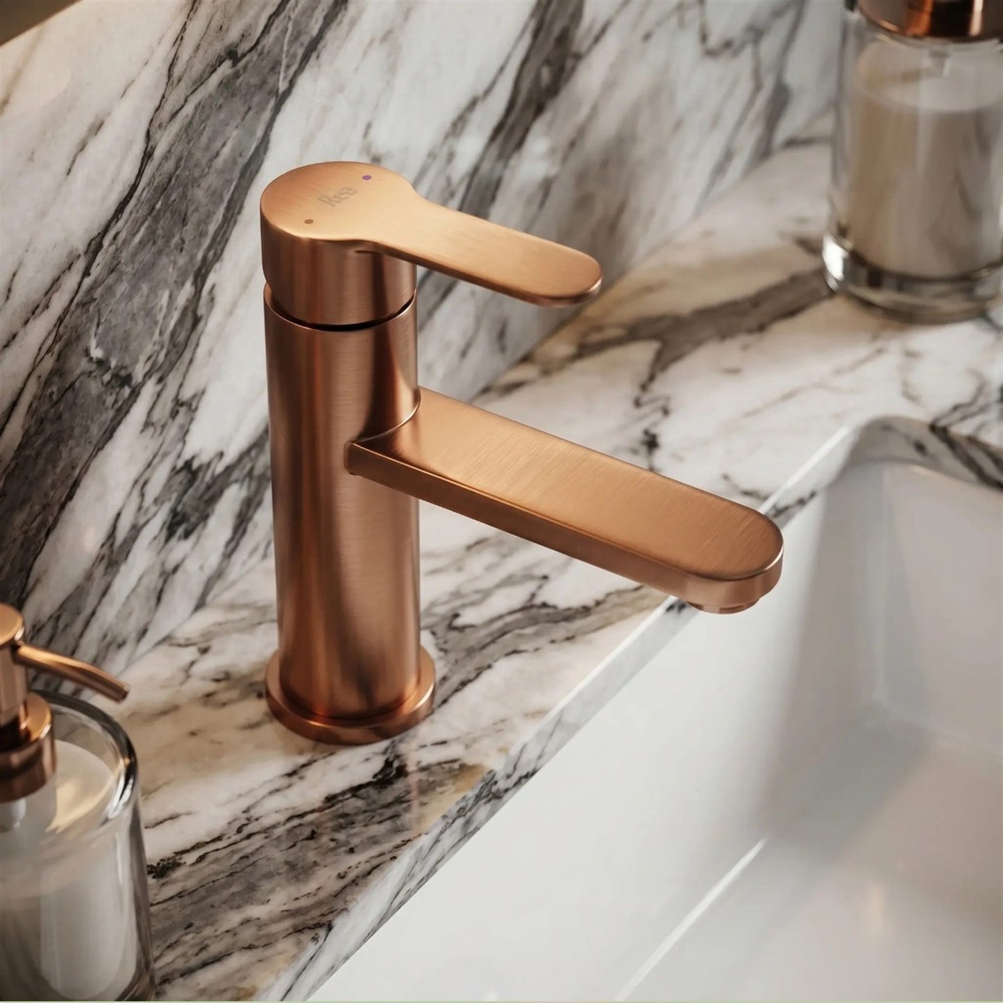 Waschtischarmatur Arcos – Kupfer Matt Low