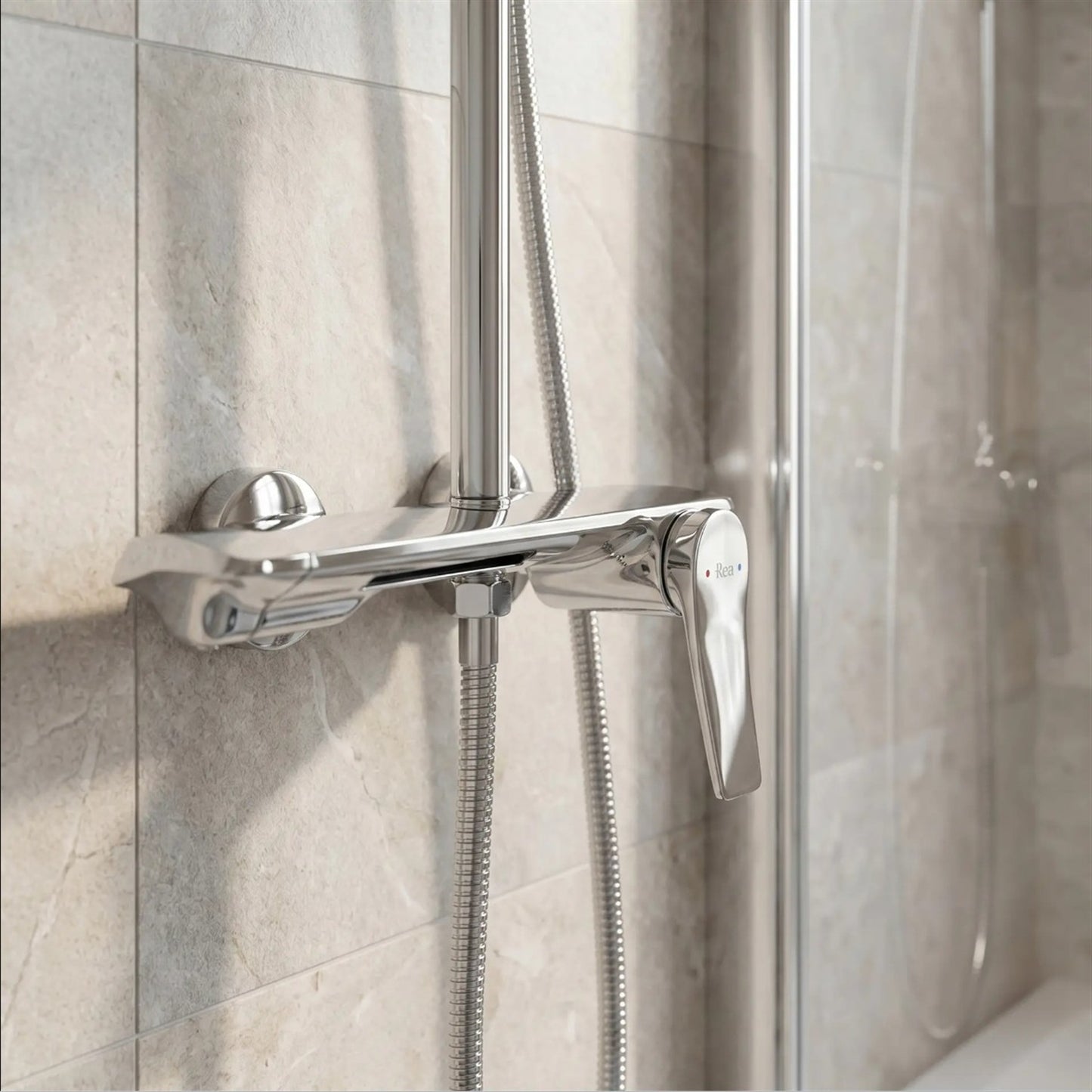 Duschgarnitur Vision Chrom mit Regendusche