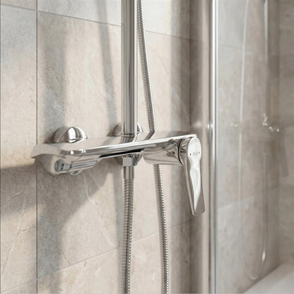 Duschgarnitur Vision Chrom mit Regendusche