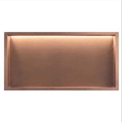LED-Wandnische – Kupfer Matt 63 × 33 cm