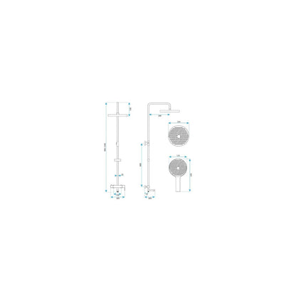 Duschsystem Arcos mit Wannenauslauf – Chrom Matt