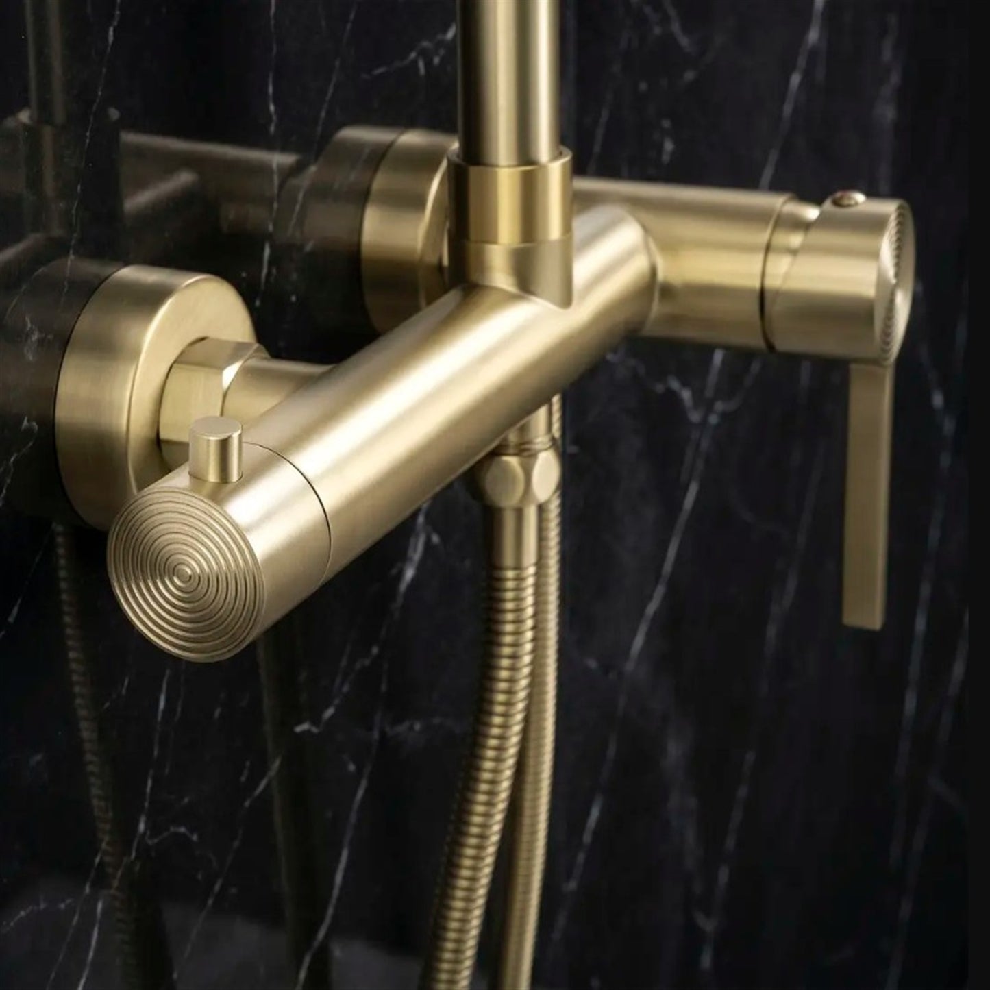 Duschgarnitur Foster Höhenverstellbar – Gold Matt