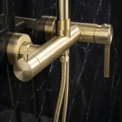 Duschgarnitur Foster Höhenverstellbar – Gold Matt