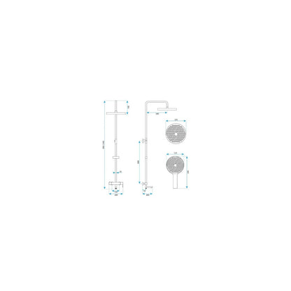 Duschsystem Arcos mit Wannenauslauf – Chrom Matt