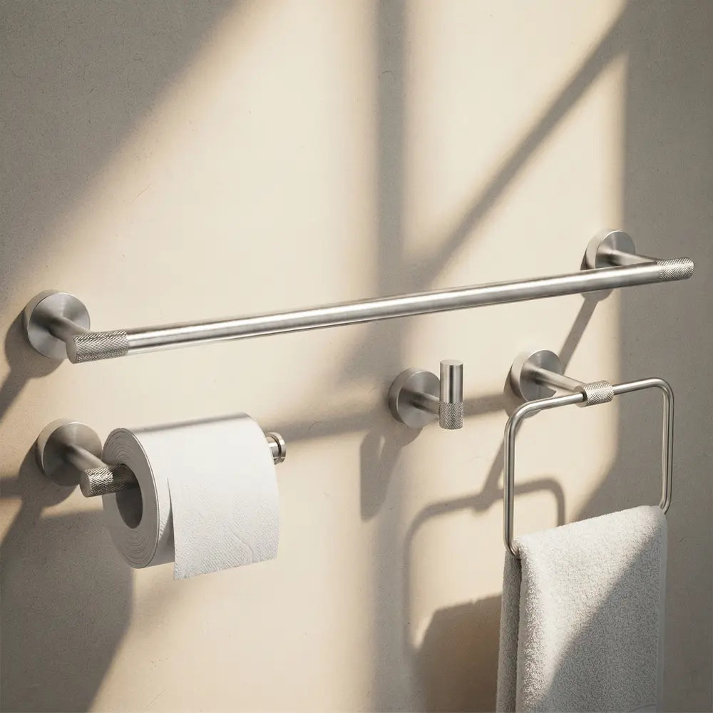 Accessoire-Set GRID Chrom Matt 4 teilig