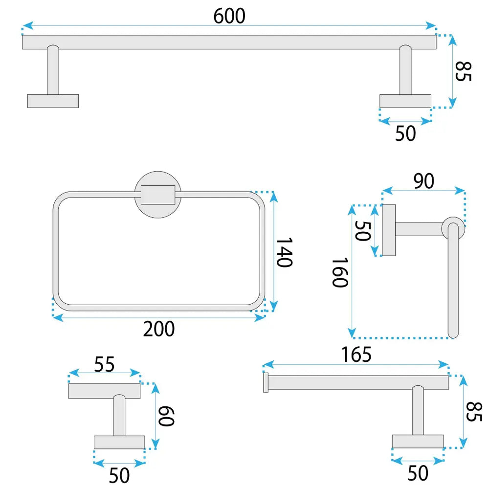 Accessoire-Set GRID Titan 4 teilig