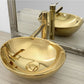 Aufsatzwaschbecken Sofia Gold 41x34,5cm