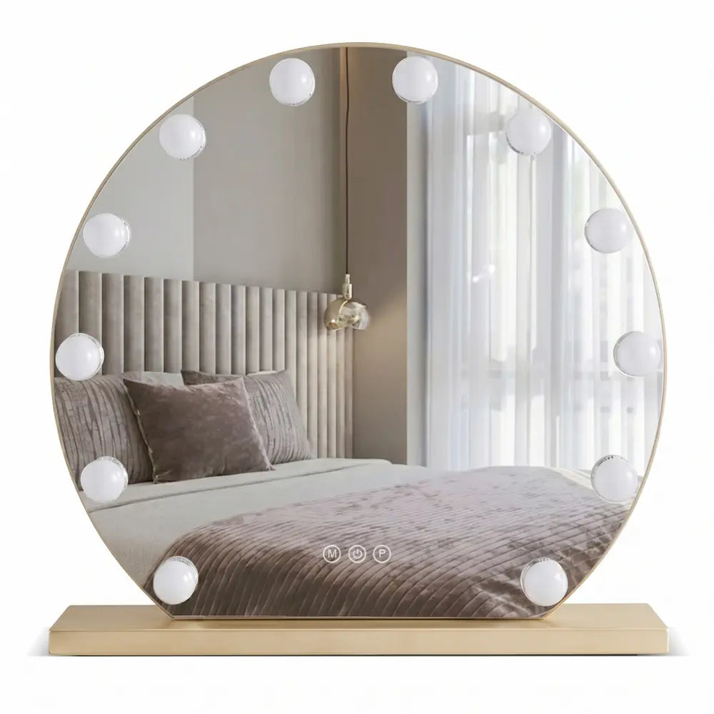 Kosmetik-Spiegel LED Hollywood Ø50cm Gold