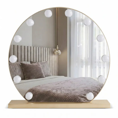 Kosmetik-Spiegel LED Hollywood Ø50cm Gold