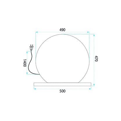 Kosmetik-Spiegel LED Hollywood Ø50cm Gold