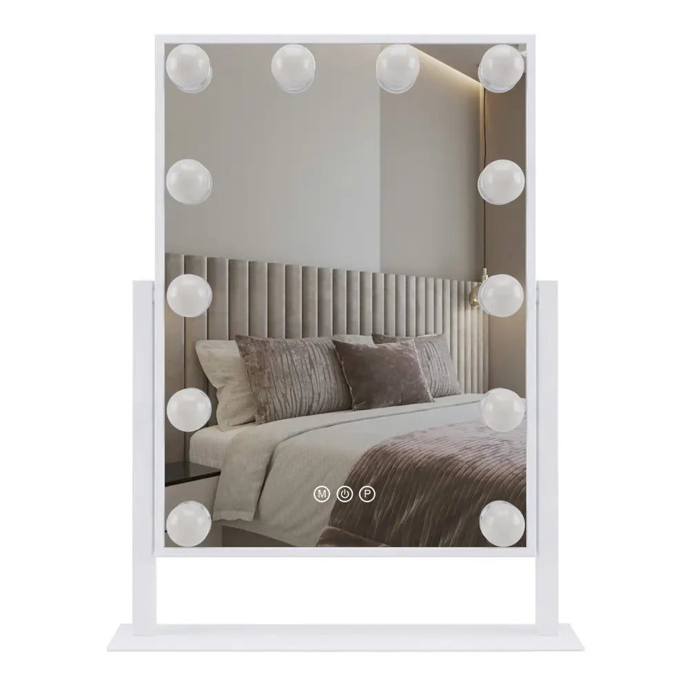 Kosmetik-Spiegel LED Hollywood 30x40cm Weiß