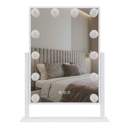 Kosmetik-Spiegel LED Hollywood 30x40cm Weiß