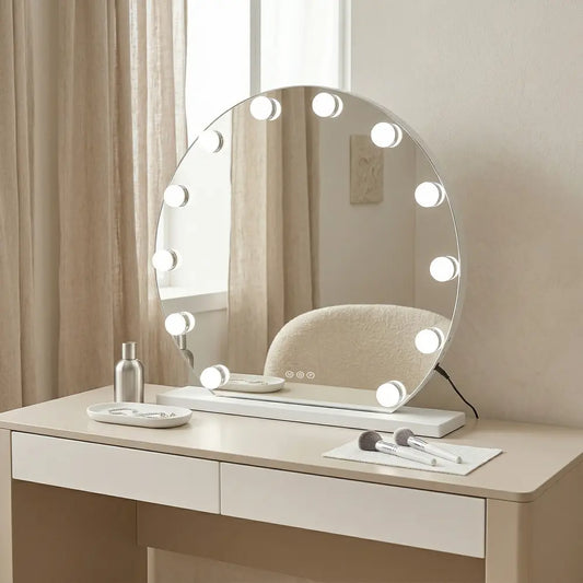 Kosmetik-Spiegel LED Hollywood Ø50cm Gold