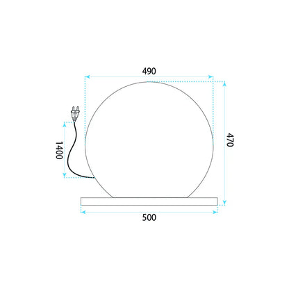 Kosmetik-Spiegel LED Hollywood Ø50cm Gold