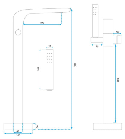 Badewannenarmatur Clark Chrom (Standarmatur)