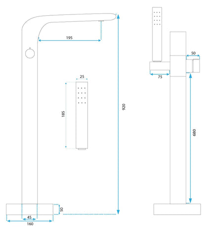 Badewannenarmatur Clark Gold (Standarmatur)