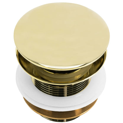 Ablaufgarnitur für Badewanne Gold Poliert