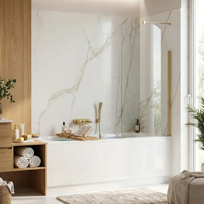 Badewannenaufsatz Travis Gold Matt 80cm