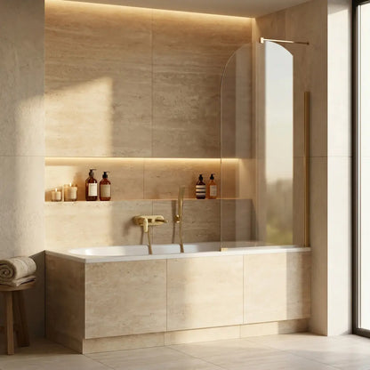 Badewannenaufsatz Travis Gold Matt 80cm