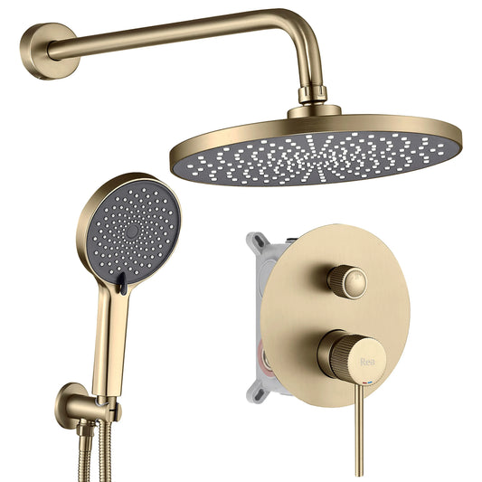 Dusche Unterputz Lungo Stripe Gold Matt