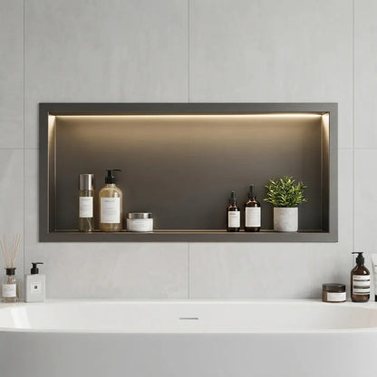 Unterputzregal mit LED Titan 30x60cm