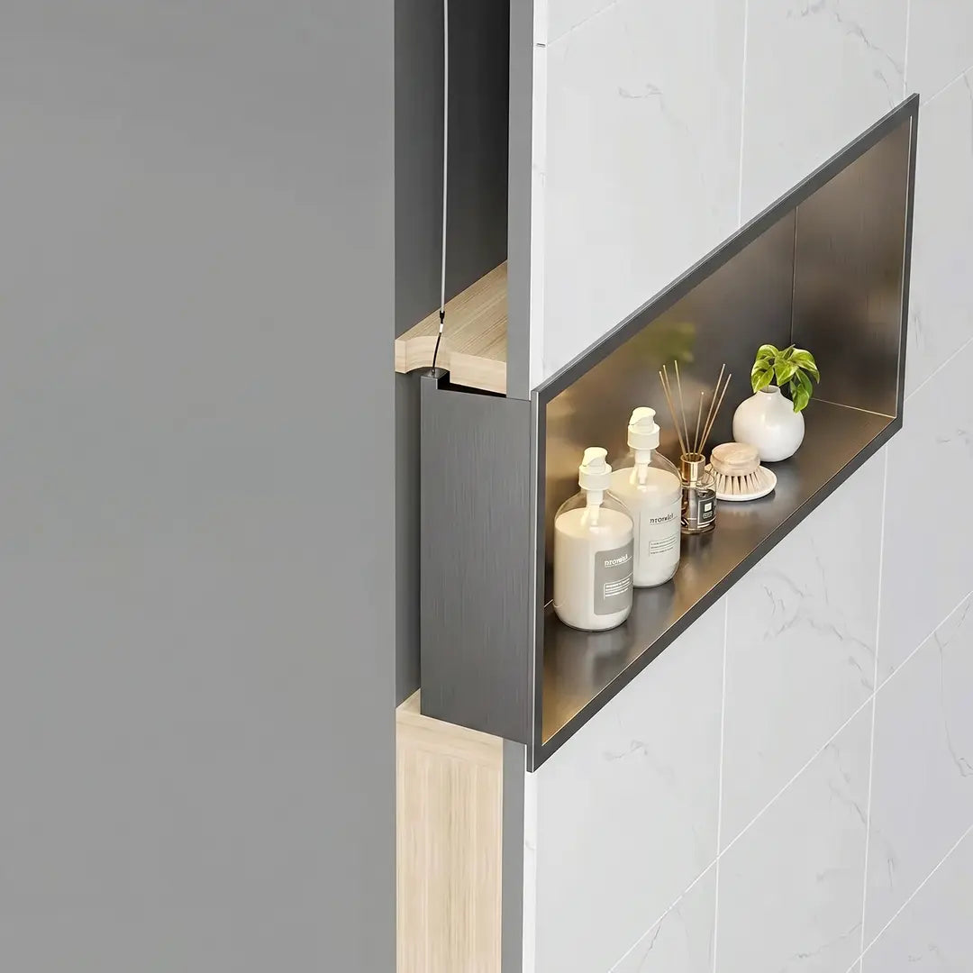 Unterputzregal mit LED Titan 30x60cm