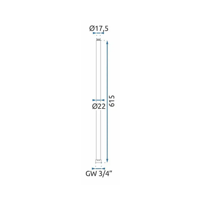 Verlängerung für Dusche 60 cm Kupfer