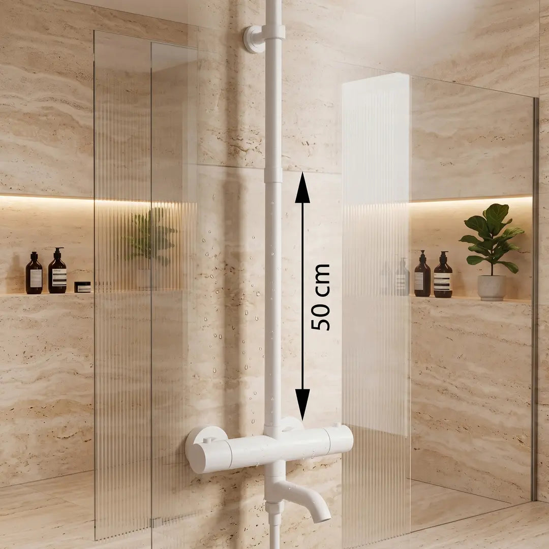 Verlängerung für Dusche 50 cm Weiß